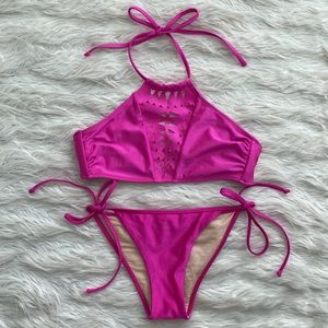 Amuse Society | Metallic Pink Bikini